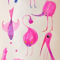 My project for course: Whimsical Sketchbook: Draw Imaginary Creatures from Nature. Pencil Drawing, Drawing, Watercolor Painting, Sketchbook, and Naturalistic Illustration project by Eva - 08.07.2023