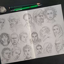My project for course: Portrait Sketchbooking: Explore the Human Face. Sketching, Drawing, Portrait Drawing, Artistic Drawing, and Sketchbook project by stormraven09 - 07.07.2023