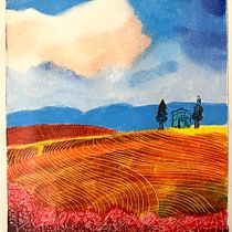 Il mio progetto del corso: Disegno di paesaggi con i pastelli: gioca con la luce. Traditional illustration, Fine Arts, Pencil Drawing, Drawing, and Artistic Drawing project by Debora Farina - 08.07.2023