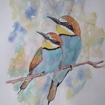 My project for course: Artistic Watercolor Techniques for Illustrating Birds. Watercolor Painting project by wyldchristine - 08.07.2023