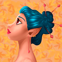 Meu projeto do curso: Retrato de personagens femininas com Procreate. Projekt z dziedziny Trad, c, jna ilustracja, Ilustracja c, frowa, R, sunek c i frow użytkownika iwflores - 08.08.2023