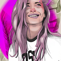 Mi proyecto del curso: Retrato ilustrado con Procreate. Projekt z dziedziny Trad, c, jna ilustracja, Grafika wektorowa, Ilustracja c, frowa i Portret użytkownika Diego Fernández - 08.08.2023