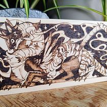 My project for course: Pyrography 101: Woodburning Illustration Techniques. Projekt z dziedziny Trad, c, jna ilustracja, Craft i DIY użytkownika Isabella von Metzradt - 08.08.2023