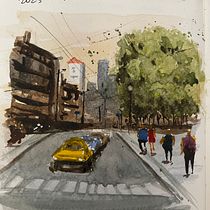 Il mio progetto del corso: Paesaggi urbani ad acquerello Ein Projekt aus dem Bereich Bildende Künste, Aquarellmalerei und Architektonische Illustration von Stefano Bramato - 08.08.2023
