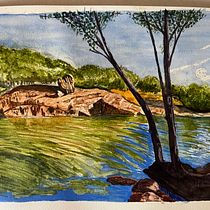 My project for course: Painting Realistic Watercolor Landscapes. Projekt z dziedziny  Sztuki piękne,  Malarstwo, Sketching, Malowanie akwarelą, Ilustracja naturalist i czna użytkownika Mark Smith - 07.08.2023