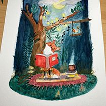 Mi proyecto del curso: Gouache: pinta mundos naturales imaginarios. Character Design, Painting, Drawing, Children's Illustration, and Gouache Painting project by Osiiris Ishida - 08.08.2023