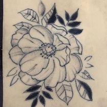 Flor para proyecto Tatuaje para principiantes. Tattoo Design project by henya_ramirez - 08.07.2023