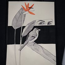 Meu projeto do curso: Ilustração realista de aves com elementos imaginativos. Pencil Drawing, Drawing, Ink Illustration, and Naturalistic Illustration project by Sara Noite - 08.06.2023