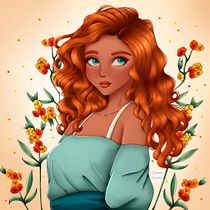 My project for course: Female Character Portraits in Procreate. Projekt z dziedziny Trad, c, jna ilustracja, Ilustracja c, frowa, R, sunek c i frow użytkownika pandadesenho - 10.08.2023