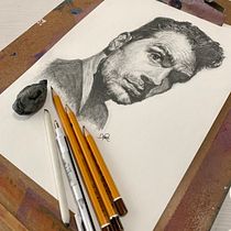 Il mio progetto del corso: Disegno di ritratti artistici: cattura espressioni autentiche. Un projet de Illustration traditionnelle, Beaux Arts, Esquisse , Dessin au cra, on, Dessin, Dessin de portrait, Dessin réaliste, Dessin artistique , et Dessin anatomique de dorarts - 11.09.2023