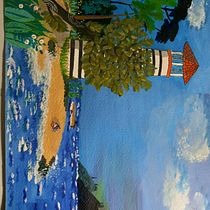 Mi proyecto del curso: Pintura acrílica paso a paso: crea paisajes increíbles. Traditional illustration, Painting, Acr, lic Painting, and Sketchbook project by cecilialagamma - 08.11.2023