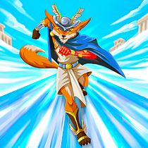 Mi proyecto del curso: Diseño de personajes fantásticos en Procreate Fox hermes. Projekt z dziedziny Trad, c, jna ilustracja, Projektowanie postaci, Ilustracja c, frowa, R, sunek c, frow, Malarstwo c i frowe użytkownika Daniel Rodriguez - 11.08.2023