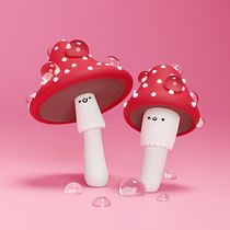 Shrooms: Final Project from course "3D Character Creation in Blender". 3D, Design de personagens, Modelagem 3D, Design de personagens 3D, 3D Design, Ilustração tradicional, e Design de jogos projeto de oldmaidmia - 11.08.2023