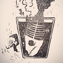 Fishy bizz | Linocut project . Un progetto di Illustrazione tradizionale, Artigianato, Belle arti, Stampa e Illustrazione con inchiostro di Michael Samson - 22.07.2023