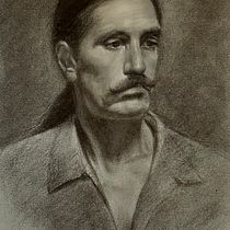 My project for course: Realistic Portraits Using Charcoal. Ilustração tradicional, Artes plásticas, Desenho, Desenho de retrato, e Desenho realista projeto de Dan Bamford - 12.08.2023