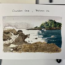 Mein Abschlussprojekt für den Kurs: Reiseskizzen in Aquarell: Fange deine Umgebung ein. Un proyecto de Ilustración tradicional, Pintura, Bocetado, Dibujo, Pintura a la acuarela, Ilustración arquitectónica y Sketchbook de Claudia - 12.08.2023