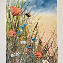 My project for course: Illustrating the Natural World with Watercolor and Charcoal Ein Projekt aus dem Bereich Traditionelle Illustration, Malerei und Naturalistische Illustration von Emma B - 23.08.2023