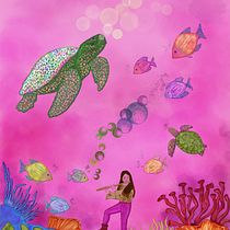 Proyecto: Sonidos bajo el mar . Un progetto di Illustrazione tradizionale, Illustrazione digitale e Disegno digitale di Sonia Álvarez - 12.08.2023