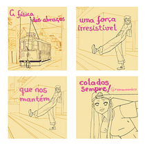 Meu projeto do curso: Desenho de quadrinhos no Procreate - A física dos abraços :D. Design, Traditional illustration, Comic, Digital Illustration, and Digital Design project by Rennan Mendes - 08.11.2023
