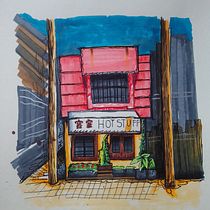 Mi proyecto del curso: Dibujo arquitectónico expresivo con marcadores de colores. Sketching, Drawing, Architectural Illustration, Sketchbook & Ink Illustration project by Carlos Adrián De La Paz Almaraz - 08.13.2023