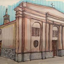 Mi proyecto del curso: Dibujo arquitectónico expresivo con marcadores de colores. Sketching, Drawing, Architectural Illustration, Sketchbook & Ink Illustration project by Cristhian A. Sotomayor G. - 08.13.2023