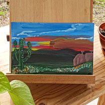 Mi proyecto del curso: Pintura acrílica paso a paso: crea paisajes increíbles. Traditional illustration, Painting, Acr, lic Painting, and Sketchbook project by Yesica Anaya - 08.13.2023