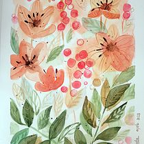Mi proyecto del curso: Acuarela floral: conecta con la naturaleza. Ilustração tradicional, Pintura, Pintura em aquarela e Ilustração botânica projeto de mcointa - 14.08.2023
