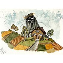 My project for course: Illustrating Mythological Characters. Traditional illustration, Character Design, Painting, Drawing, Digital Illustration, and Watercolor Painting project by Anna Veronika - 08.13.2023