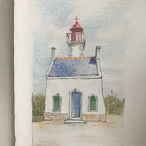 Mon projet du cours : Illustration aux crayons de couleur dans un carnet de croquis. Ilustração tradicional, Artes plásticas, Esboçado, Desenho a lápis, Desenho, Desenho artístico, e Sketchbook projeto de delphinebrisset - 14.08.2023
