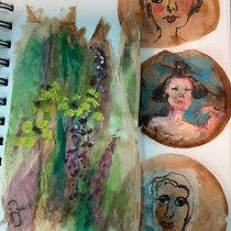 My project for course: The Art of Tea Bag Painting. Fine Arts, Painting, Watercolor Painting, and Gouache Painting project by pjke1022 - 08.14.2023