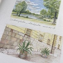 My project for course: Sketchbook Illustration with Colored Pencils. Ilustração tradicional, Artes plásticas, Esboçado, Desenho a lápis, Desenho, Desenho artístico, e Sketchbook projeto de Peiyu Andersson - 15.08.2023