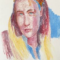 My project for course: Expressive Portrait Drawing with Soft Pastels. Un projet de Illustration traditionnelle, Beaux Arts, Dessin, Dessin de portrait , et Dessin artistique de nerurkar - 15.08.2023