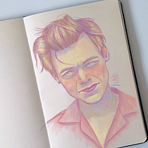 Meu projeto do curso: Desenho de retratos vibrantes com lápis de cor. Drawing, Portrait Drawing, Sketchbook, and Colored Pencil Drawing project by Bea Brito - 08.12.2023