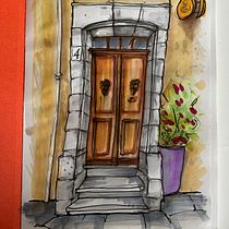 My project for course: Expressive Architectural Sketching with Colored Markers. Sketching, Drawing, Architectural Illustration, Sketchbook & Ink Illustration project by Nathalie Gilson - 08.15.2023