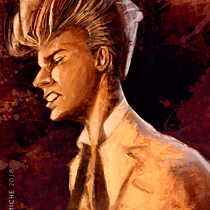 David Bowie. Character Design, Comic, and Drawing project by Erick Xavier Rumiche Gayoso - 08.15.2023