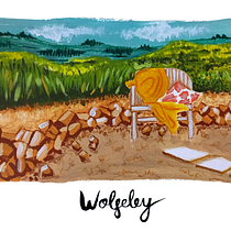 Wolseley: My project for the Gouache Techniques for Illustration course. Traditional illustration, Sketching, Creativit, Drawing, Watercolor Painting, Sketchbook, and Gouache Painting project by ama.atherton - 08.16.2023