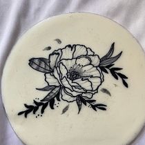 (Peônia autoral) Projeto curso: Tatuagem para principiante . Tattoo Design project by Sabrina De Almeida Rodrigues - 08.09.2023