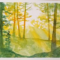 My project for course: Dreamy Watercolor Landscapes: Paint with Light. Un projet de Peinture , et Aquarelle de Brandi Raeburn - 16.08.2023