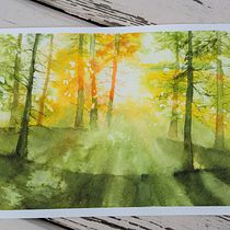 Mój projekt z kursu: Oniryczne pejzaże akwarelą: maluj światłem. Un projet de Peinture, Aquarelle , et Beaux Arts de Klaudia Więcko - 14.08.2023