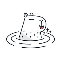 Capybara Tattoo. Tattoo Design, Traditional illustration, and Vector Illustration project by Valeria Escalona - 08.16.2023