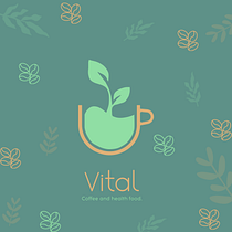 Meu projeto do curso: Introdução ao design de logos: do briefing à apresentação final - Cafeteria Vital Coffee Ein Projekt aus dem Bereich Design, Br, ing und Identität, Logodesign, Digitales Design und Briefpapier-Design von Israel Silva - 16.08.2023