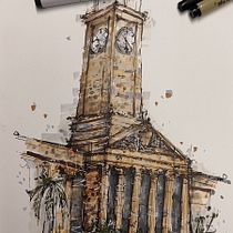 My project for course: Expressive Architectural Sketching with Colored Markers. Sketching, Drawing, Architectural Illustration, Sketchbook & Ink Illustration project by yiwu_98 - 08.17.2023