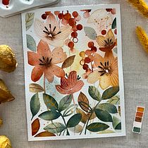 Mon projet du cours : Aquarelle florale créative : renouez avec la nature. Ilustração tradicional, Pintura, Pintura em aquarela e Ilustração botânica projeto de Élodie - 17.08.2023