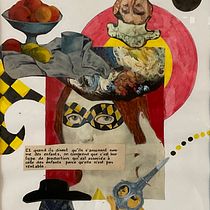 Mon projet du cours : Carnet créatif : le collage, l'estampillage et le découpage. Un proyecto de Ilustración tradicional, Collage, Papercraft y Sketchbook de langlois.marie1 - 18.08.2023