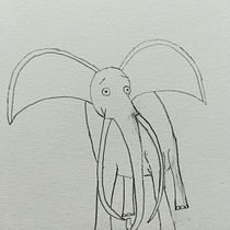 Mon projet du cours : Kevin le personnage principal de ma future histoire "Les éléphants de France" (non coloré). Un proyecto de Diseño de personajes, Dibujo a lápiz, Dibujo e Ilustración infantil de Ludovic Sanne - 18.08.2023