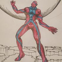 Mi proyecto del curso: Ilustración para cómics: anatomía de un superhéroe. Ilustração tradicional, Design de personagens, Comic, Desenho a lápis, e Desenho anatômico projeto de totounic - 18.08.2023