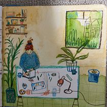 My project for course: Exploratory Sketchbook: Find Your Drawing Style. Ilustração tradicional, Esboçado, Criatividade, Desenho, Pintura em aquarela, Sketchbook, e Pintura guache projeto de marliemarcie - 19.08.2023