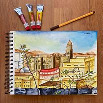 Mi proyecto del curso: Cuaderno de viaje en acuarela. Traditional illustration, Watercolor Painting, Architectural Illustration, and Sketchbook project by mariads2811 - 08.19.2023
