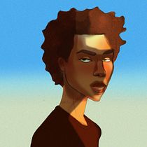 Meu projeto do curso: Pintura digital e retrato de pele negra. Drawing, Digital Illustration, Digital Drawing, and Digital Painting project by cauluis_art - 08.18.2023