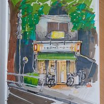 My project for course: Expressive Architectural Sketching with Colored Markers. Sketching, Drawing, Architectural Illustration, Sketchbook & Ink Illustration project by Emma Bengtsson - 08.20.2023